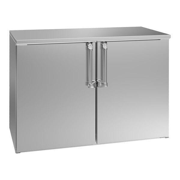 Krowne Royal Series BD48-SSS 25" x 48" Dry Storage Back Bar Cabinet with Stainless Steel Doors and Top