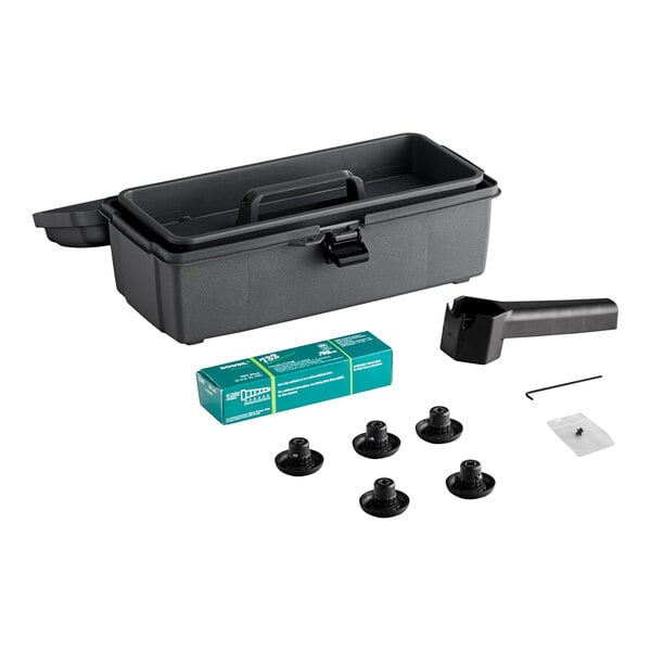 A Vitamix 075571 repair kit for Power-Prep blenders, including a black toolbox, replacement parts, and tools.