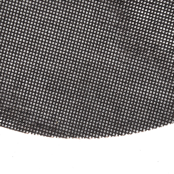 A close-up of a black net with a white background.