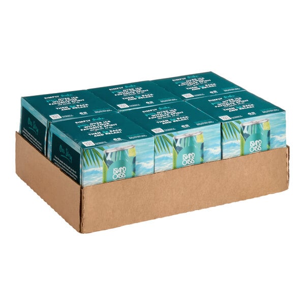 A case of 24 Island Oasis Nitro Infused Margarita Craft Mixer 8.4 oz. cartons.
