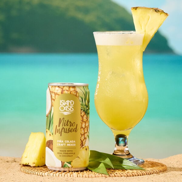 Island Oasis Nitro Infused Pina Colada Craft Mixer 8.4 oz. - 24/Case