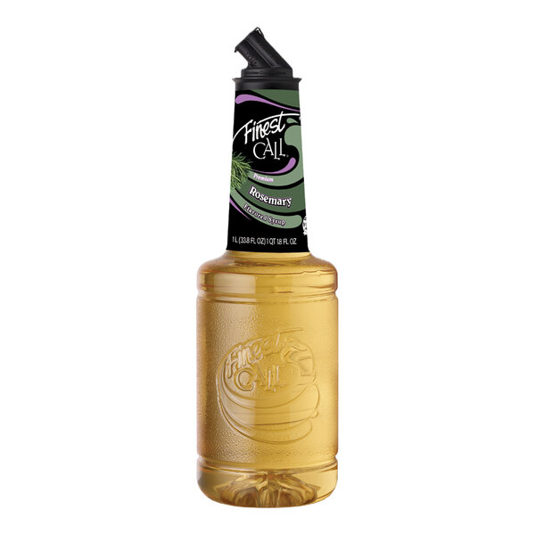 A 1-liter bottle of Finest Call Premium Rosemary Syrup.