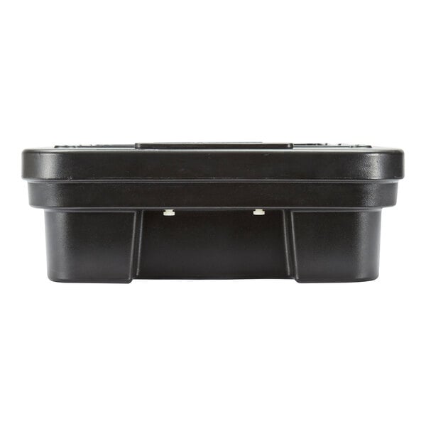 A black plastic base for a 6-foot table top food or salad bar.