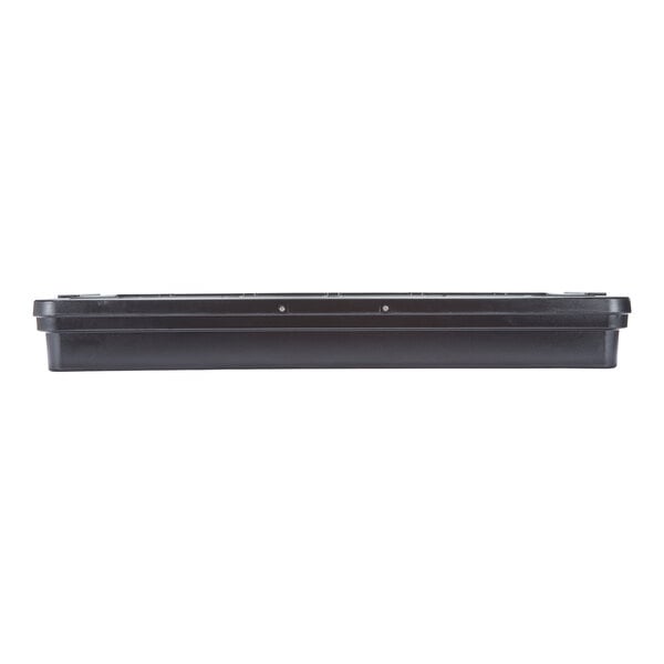 A black plastic base for a 6-foot table top food or salad bar.
