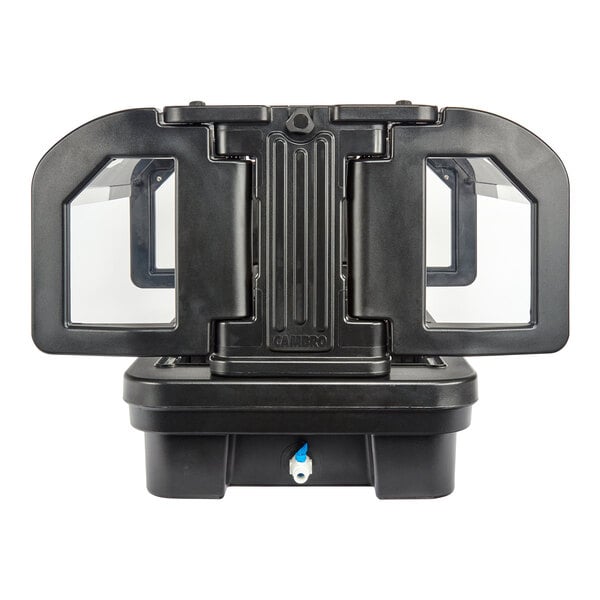 Cambro Versa 4' Black Table Top Food / Salad Bar with Sneeze Guard 4TTFSBSG110