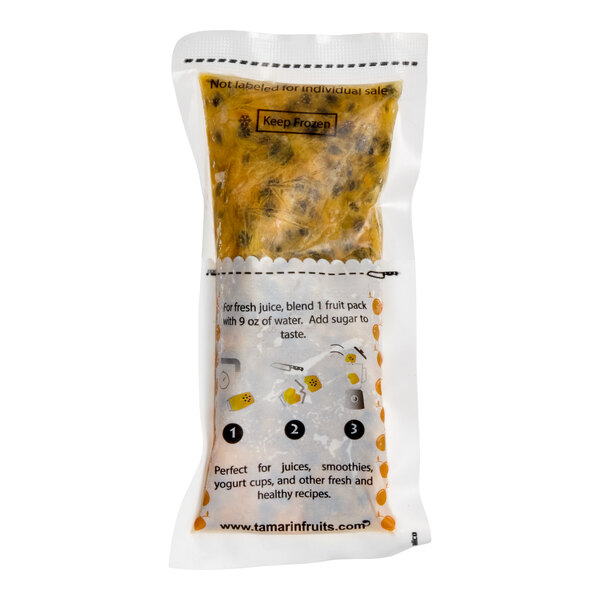 Tamarin Fruits Purple Passion Fruit Pulp Packet 90 Gram - 20/Case