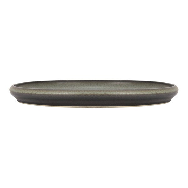 Klay Collection 1 Lava 11" Green and Brown Stoneware Round Plate by Arc Cardinal - 6/Case