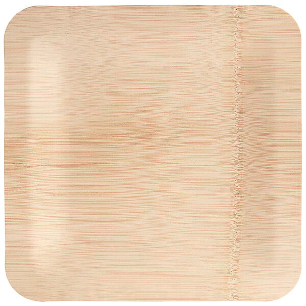 EcoChoice 10" Compostable Square Bamboo Plate - 400/Case