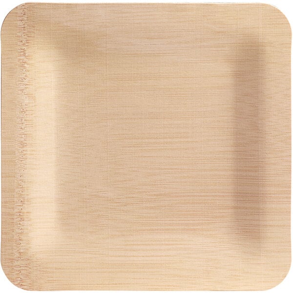 EcoChoice 9" Compostable Square Bamboo Plate - 400/Case