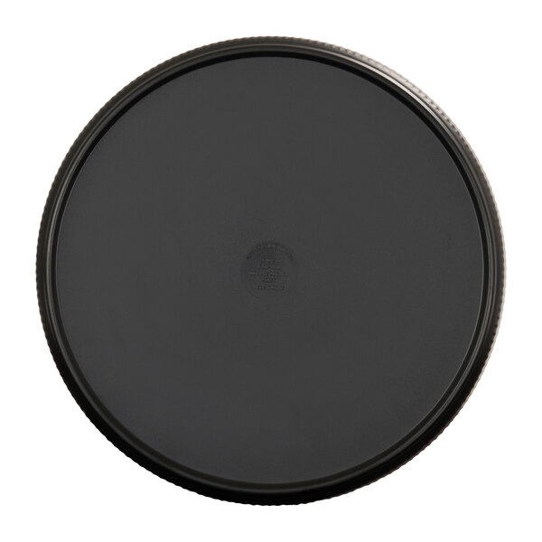 Cal-Mil Arista 10" Round Black Raised Rim Melamine Plate - 6/Case