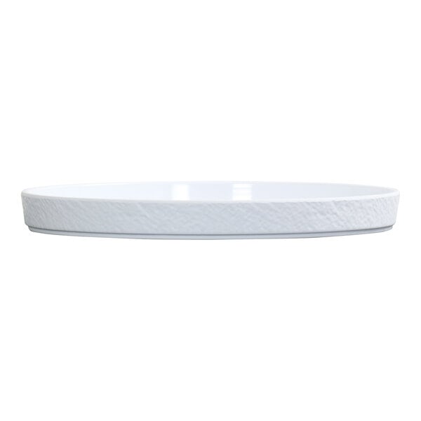 Cal-Mil Selene 10" White Round Low Rim Melamine Plate - 6/Case
