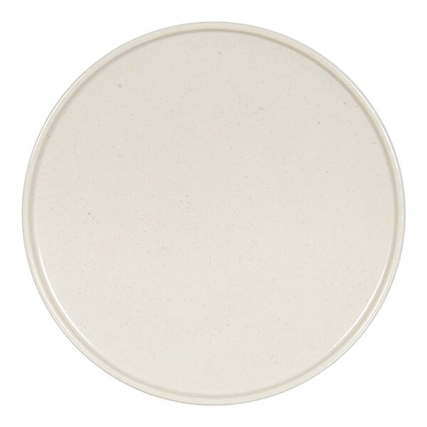Cal-Mil Sorelle 10" Round Black and Ivory Speckle Melamine Plate - 6/Case