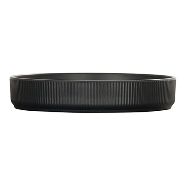 Cal-Mil Arista 6" Round Black Melamine Coupe Plate - 6/Case