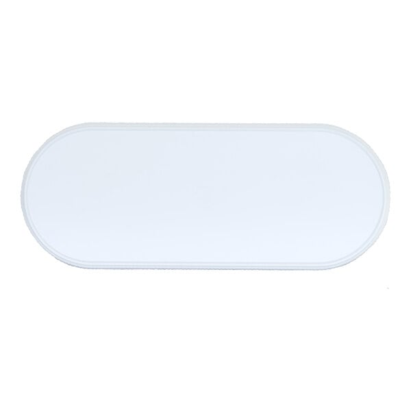 Cal-Mil Arista 20" x 8" White Oval Raised Rim Melamine Platter - 6/Case