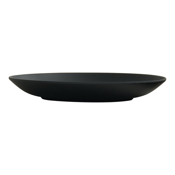 Cal-Mil Classic Coupe 7" Black Round Melamine Plate - 6/Case