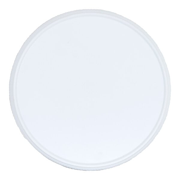 Cal-Mil Arista 10" Round White Raised Rim Melamine Plate - 6/Case