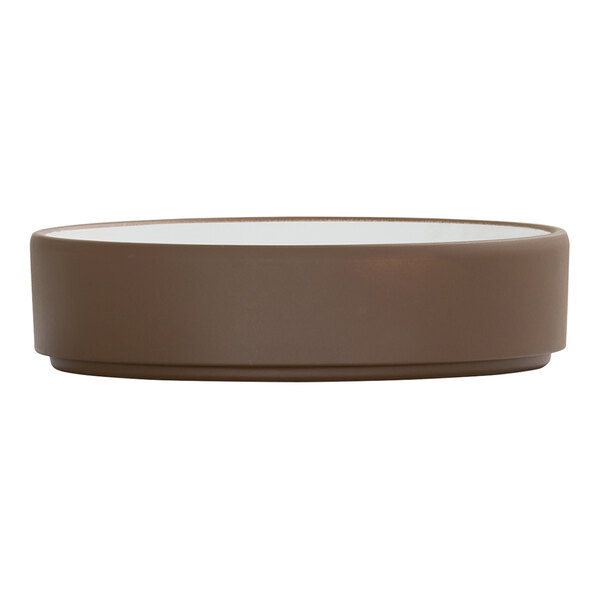 Cal-Mil Hudson 6" Round Stoneware Raised Rim Melamine Plate - 6/Case