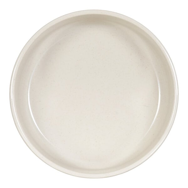 Cal-Mil Sorelle 30 oz. Round Black and Ivory Speckle Melamine Bowl - 6/Case