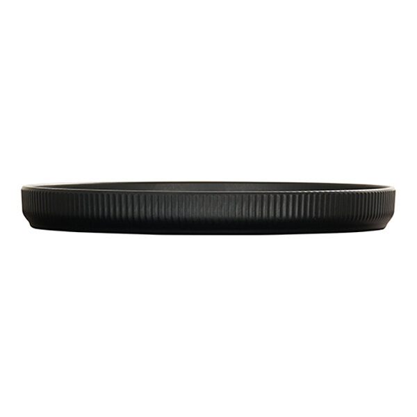 Cal-Mil Arista 10" Round Black Low Rim Melamine Coupe Plate - 6/Case