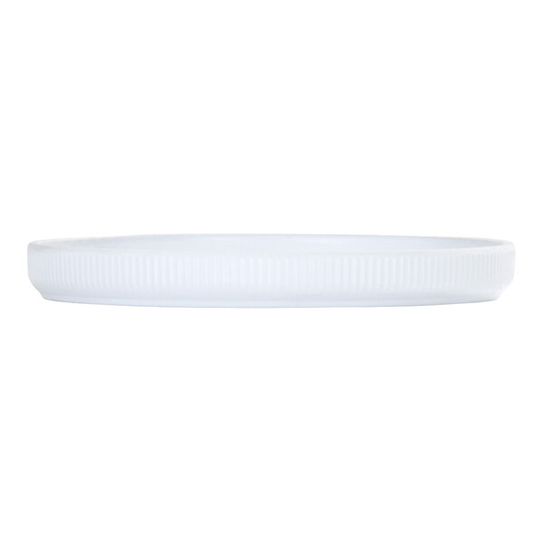 Cal-Mil Arista 10" Round White Low Rim Melamine Coupe Plate - 6/Case