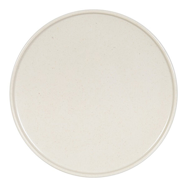 Cal-Mil Sorelle 6" Round Black and Ivory Speckle Melamine Plate - 6/Case