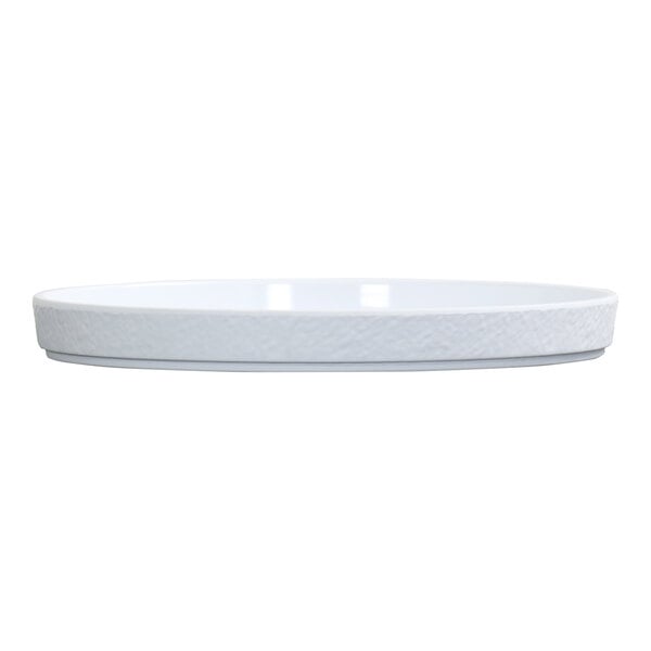 Cal-Mil Selene 8" White Round Melamine Plate - 6/Case