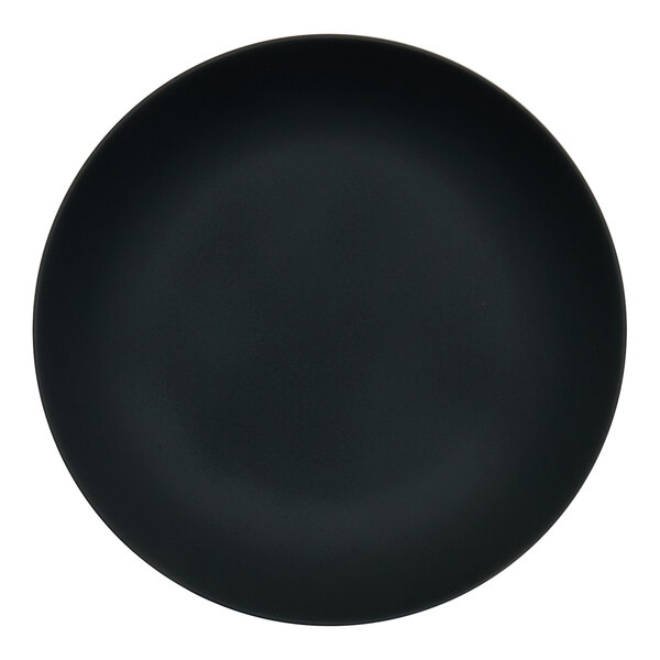 Cal-Mil Classic Coupe 6" Black Round Melamine Plate - 6/Case