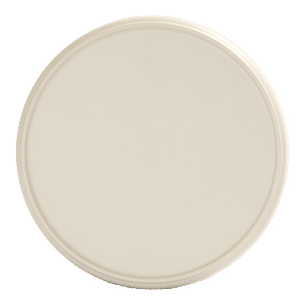 Cal-Mil Arista 8" Round Ivory Raised Rim Melamine Plate - 6/Case