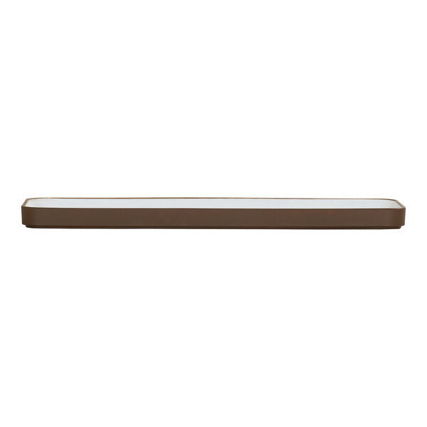 Cal-Mil Hudson 18" x 6" Rectangular Stoneware Low Rim Melamine Tray - 6/Case