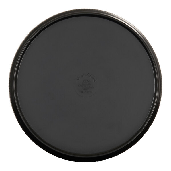 Cal-Mil Arista 8" Round Black Low Rim Melamine Coupe Plate - 6/Case