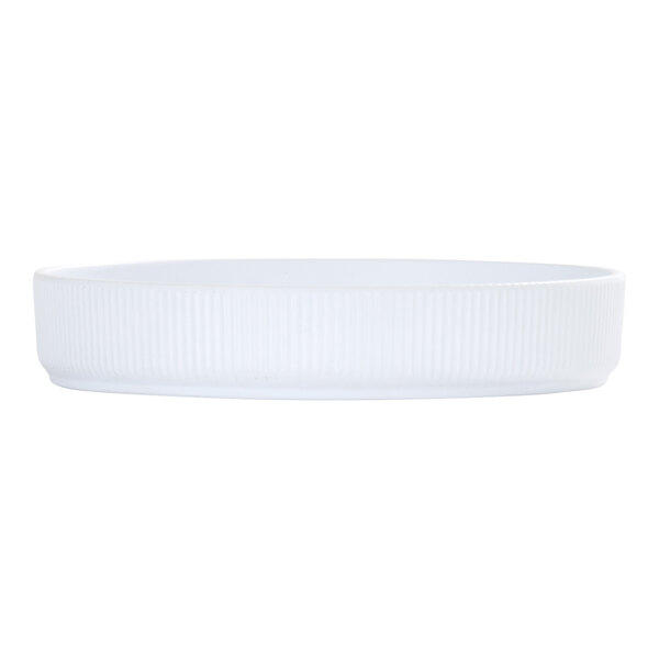 Cal-Mil Arista 6" Round White Raised Rim Melamine Plate - 6/Case