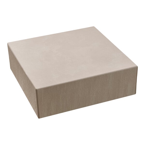 A square sandstone laminate indoor table top sample.
