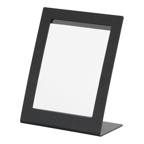 A black ABS card holder designed to display 8 1/2" x 11" cards.