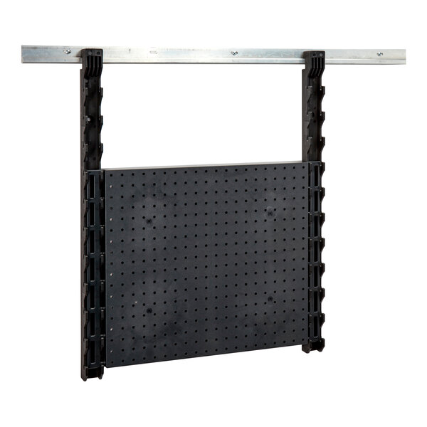 Cambro EWSPB24110 Camshelving® 18" x 24" x 1/4" Black Wall-Mount Pegboard for Elevation Series