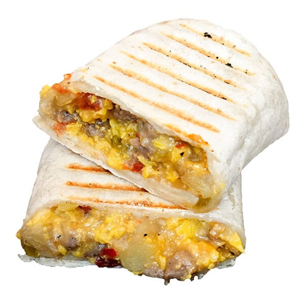 Dis Burrito Pork Sausage Breakfast Burrito 8 oz. - 12/Case