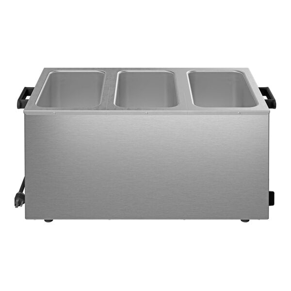 Vollrath 72033 33W-120 Triple-Well 1/3 Size Countertop Food Warmer / Rethermalizer - 120V, 1,200W