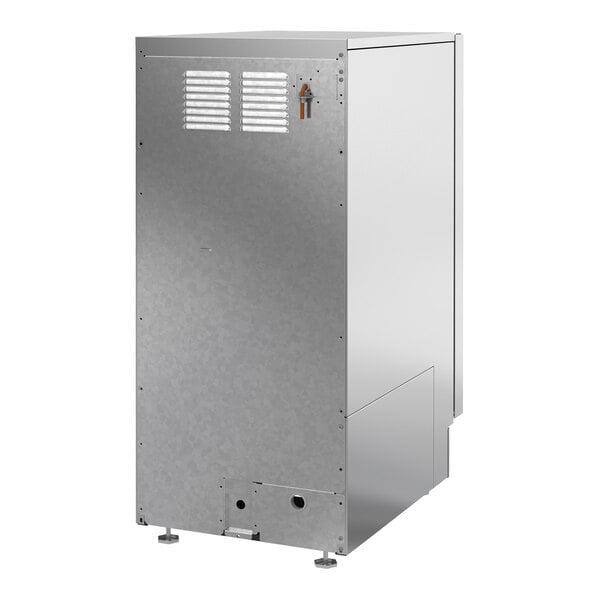 An air-cooled undercounter pearl nugget ice machine with a built-in bin.