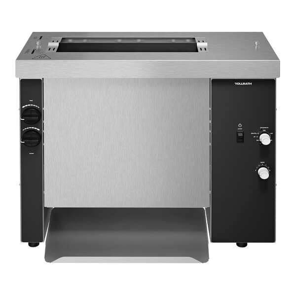 Vollrath VCBT4-208 CBT15 Vertical Contact Bun Toaster with Variable Speed Control, Silicone Belts, and Auxiliary Bun Warmers - 208V, 3,300W