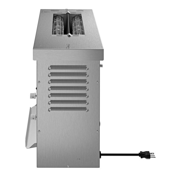 Vollrath VCBT4-208 CBT15 Vertical Contact Bun Toaster with Variable Speed Control, Silicone Belts, and Auxiliary Bun Warmers - 208V, 3,300W