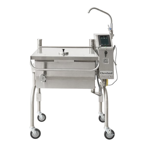Cleveland SEL-40-T1 PowerPan 40 Gallon Electric Open Base Tilt Skillet with easyTouch Controls - 240V, 1 Phase