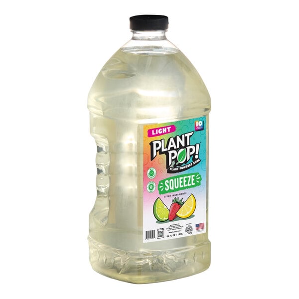 Lotus Plant Pop Squeeze Light 5:1 Soda Concentrate 64 fl. oz. - 6/Case