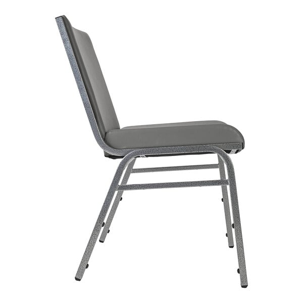 Flash Furniture XU-60153-GRY-VYL-GG Hercules Heavy-Duty Gray Vinyl Stack Chair