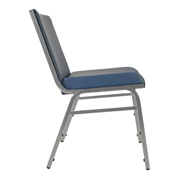 Flash Furniture XU-60153-NVY-VYL-GG Hercules Heavy-Duty Navy Vinyl Stack Chair