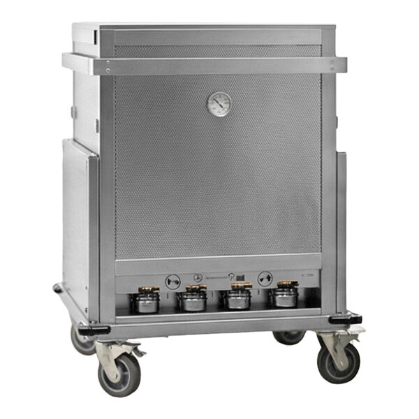 Eastern Tabletop EcoHold 16 Single Compartment Cordless Hot / Cold Banquet Cart with 16 Perforated Pans and 6 EcoBurner Cool Packs EB19204