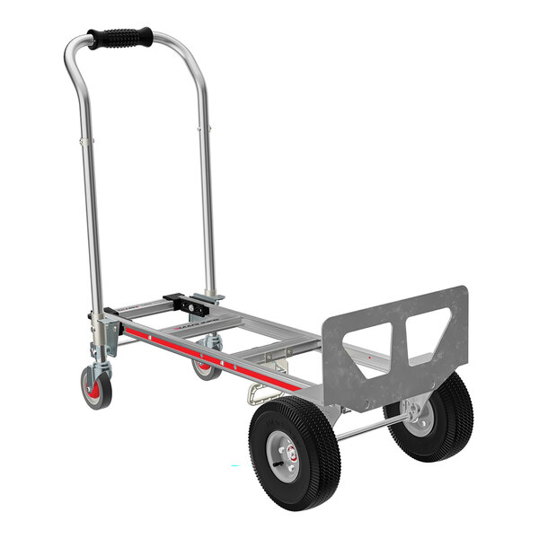 Magliner Gemini JR. 1,100 lb. Aluminum Convertible Hand Truck with U-Loop Handle and 10" 4-Ply Pneumatic Wheels GEKJ1-UA4R