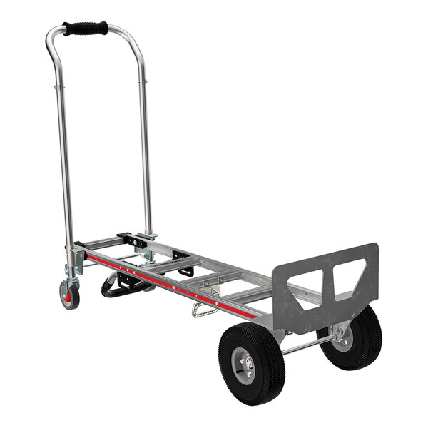 Magliner Gemini SR. 1,100 lb. Aluminum Convertible Hand Truck with U-Loop Handle, Straight-Loop Handle, and 10" 4-Ply Pneumatic Wheels GEKS17UA4R