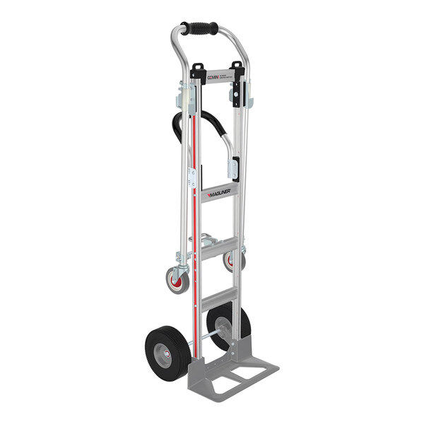 Magliner Gemini SR. 1,100 lb. Aluminum Convertible Hand Truck with U-Loop Handle, Straight-Loop Handle, and 10" Microcellular Foam Wheels GEKS17UACR