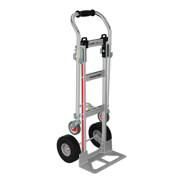 Magliner Gemini JR. 1,100 lb. Aluminum Convertible Hand Truck with U-Loop Handle and 10" Microcellular Foam Wheels GEKJ1-UACR