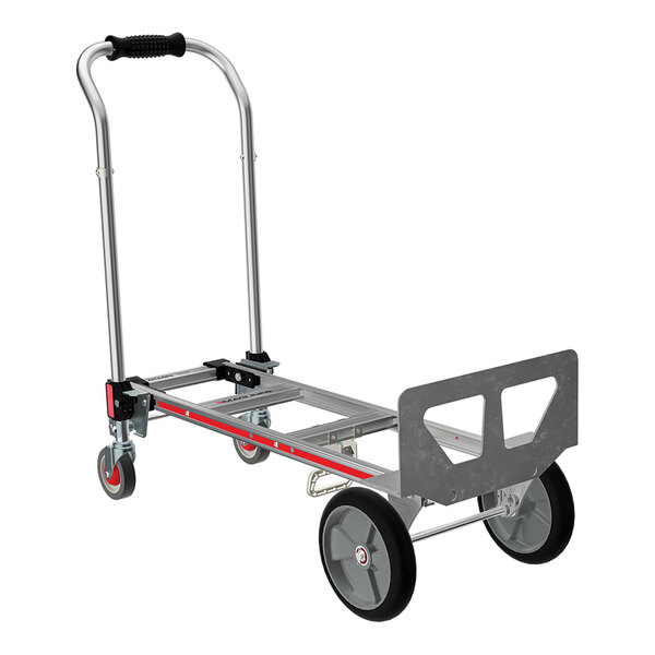 Magliner Gemini JR. 1,100 lb. Aluminum Convertible Hand Truck with U-Loop Handle and 10" Balloon Cushion Wheels GEKJ1-UABR