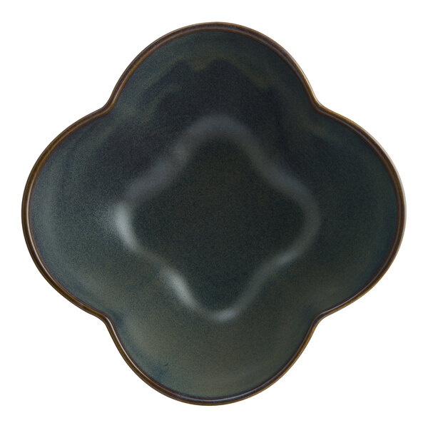 Bonna by Global Tableware Collective East Gloire 40 oz. Unique Blue Green Porcelain Bowl - 6/Case